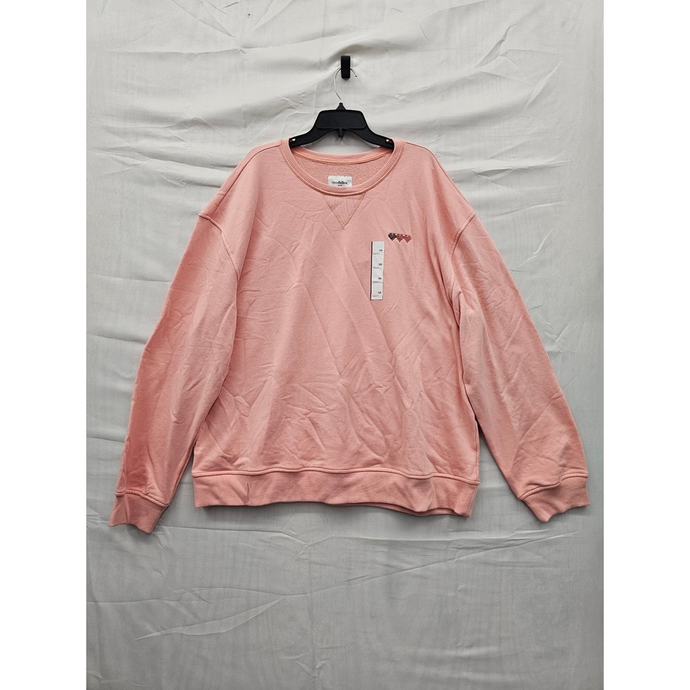 Goodfellow &‎ Co Mens Pink French Terry Sweatshirt XXL 043 14 3205 Pullover NEW